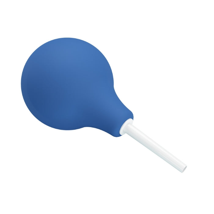 Mr Play Anal Douche blue rubber bulb with white plastic tube