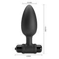 Large Black Mr Play vibrating anal plug with tapered tip