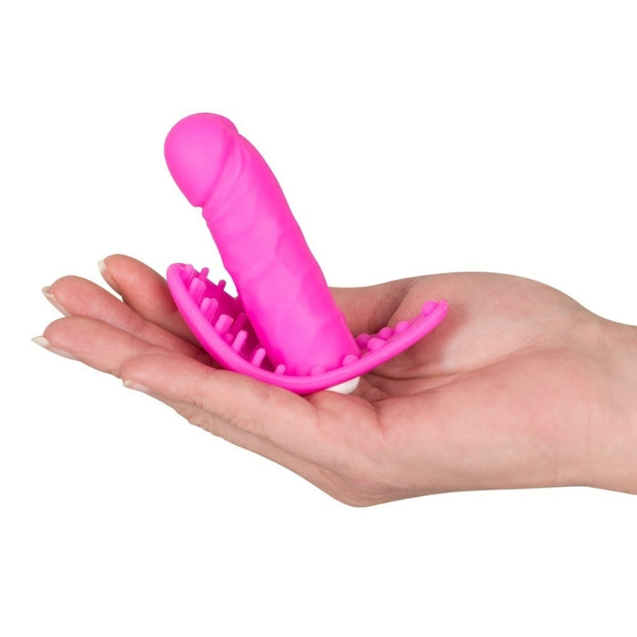 This vibrator features a nubby base that provides extra stimulation to your sensitive areas. With 10 levels of vibration, easily adjustable at the push of a button, made from high-quality silicone, this vibrator is both durable and easy to clean. The compact size, measuring approximately 8 cm in length and 2.3-2.6 cm in diameter, makes it perfect for both beginners and experienced users. Button cell batteries are included.