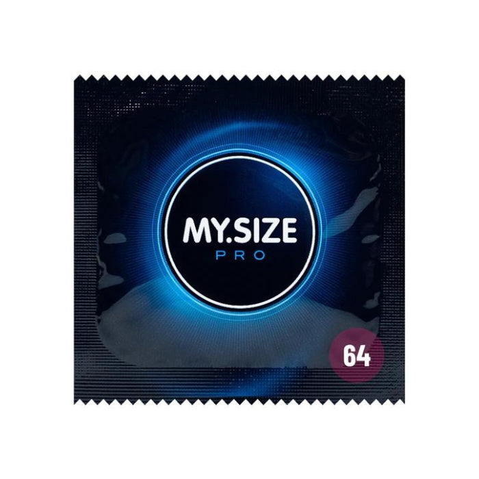 MY.SIZE PRO 64mm is a large size condom for a wider fit, ideal for those who feel that regular size condoms are too small. They have a 15% thinner wall thickness as average condoms, offering a greater sensitivity. made of Vytex, a specific natural latex. Vytex is a revolutionary plant-based raw material to eliminate nearly all the typical latex smell and the antigenic problem-causing proteins that can result in an allergic reaction to natural rubber latex. Vegan friendly.