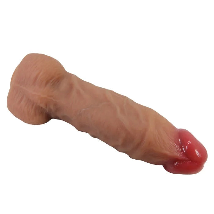 Tan Najm Bendable 9.1 inch premium silicone dildo with veiny shaft and suction cup base