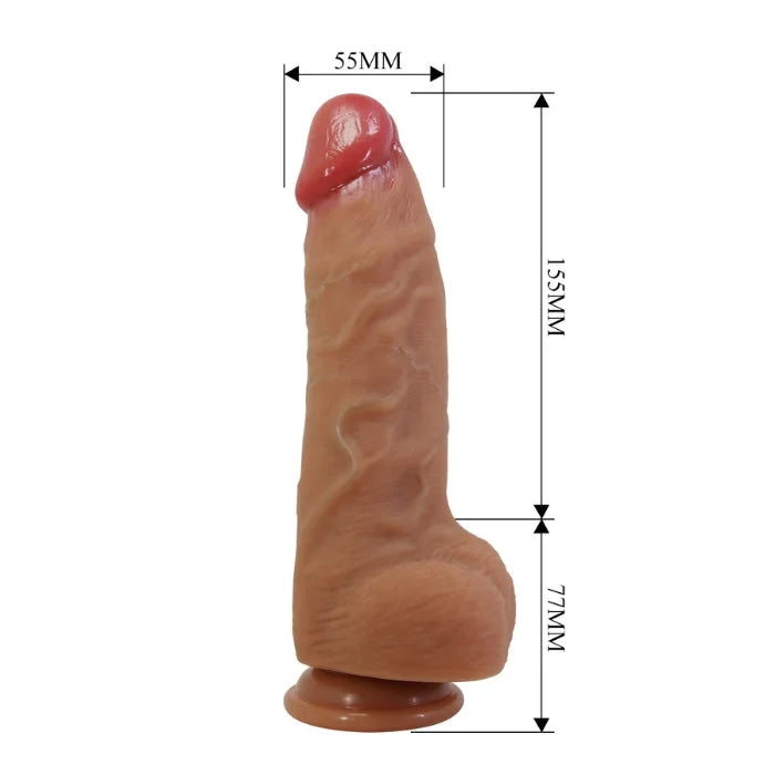 Najm Bendable 9.1 inch premium silicone dildo with veiny shaft and suction cup base