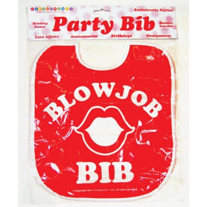 ﻿Party Bib. Great for Bachelorette parties, drinking games, business lunches, and love affairs! Each bib has neck ties that will not loosen through the rough times.