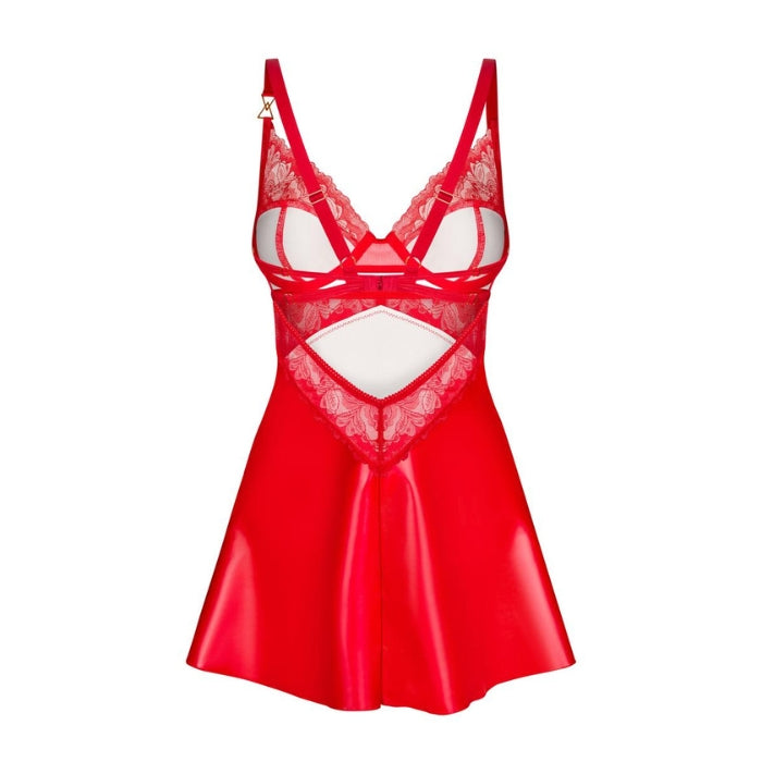Lady Jane Adult Sex Shop | Obsessive Aliosa Chemise G-String - Red (L/XL)
