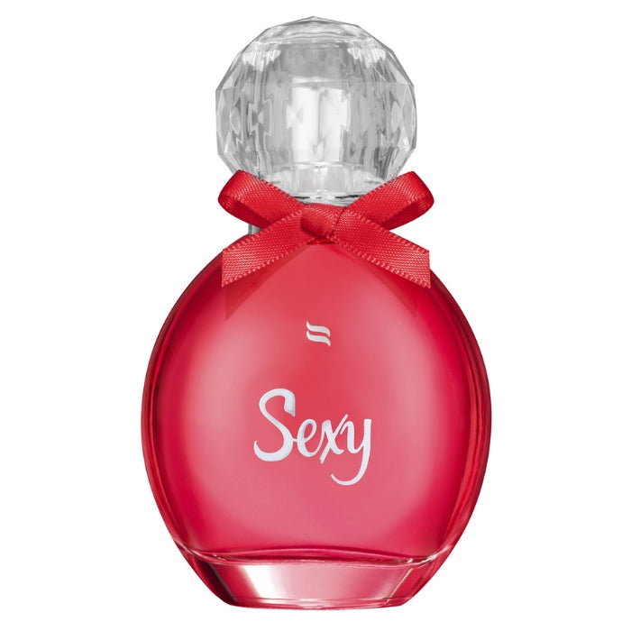 Obsessive pheromones perfume mixtures have been created to make a woman feel absolutely amazing! Uplifting scents in a 30ml glass bottle with crystal-shaped top and a cute bow. Sexy is an alluring and sensual perfume. Oriental-woody fragrance. Top notes: tangerine and citrus fruits. Heart notes: white flowers and Moroccan jasmine. Base notes: Cashmere wood and white ambergris.