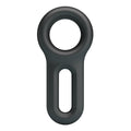 Oniel Crazy Bull cock ring in black silicone with matte finish and oval cutout