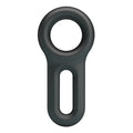 Oniel Crazy Bull cock ring in black silicone with matte finish and oval cutout