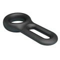 Oniel Crazy Bull cock ring in black silicone with oval shape and openings