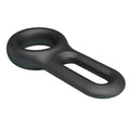 Oniel Crazy Bull cock ring in black silicone with oval shape and openings