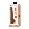 Brown Orton 9.2-inch premium silicone dildo with suction cup base