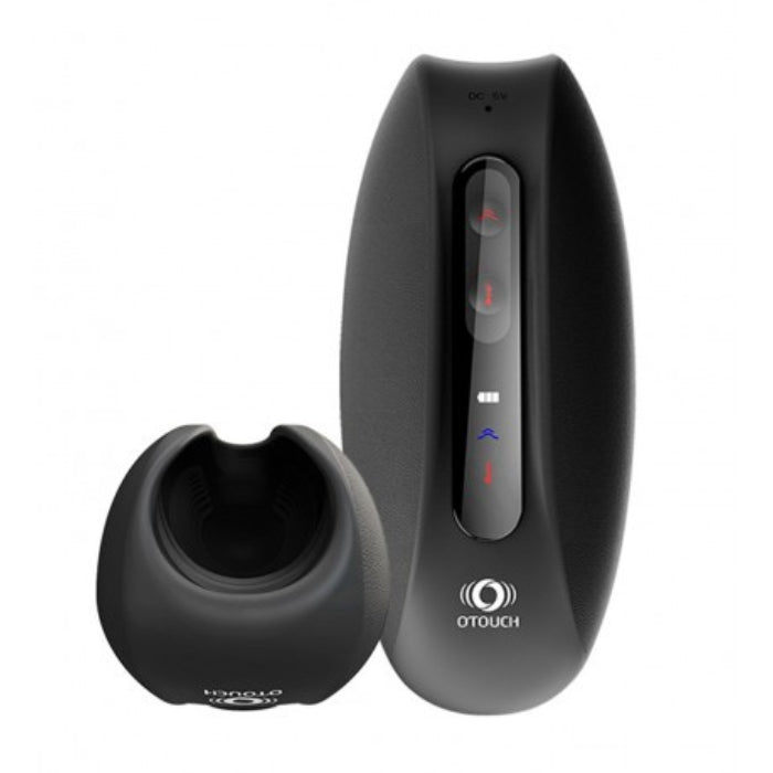 OTouch Deven Pulse penis masturbator with flexible opening and illuminated buttons