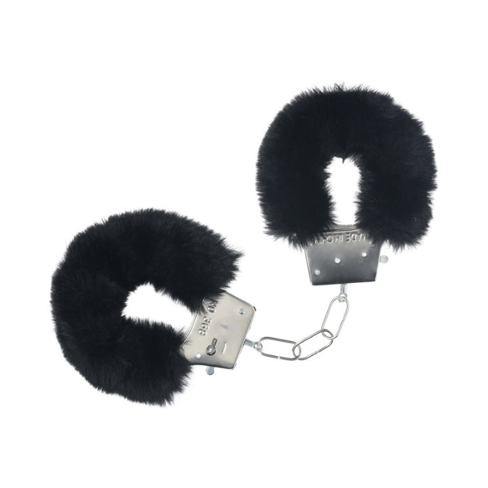 Lady Jane Adult Sex Shop | Ouch! Classic Fluffy Handcuffs - Black