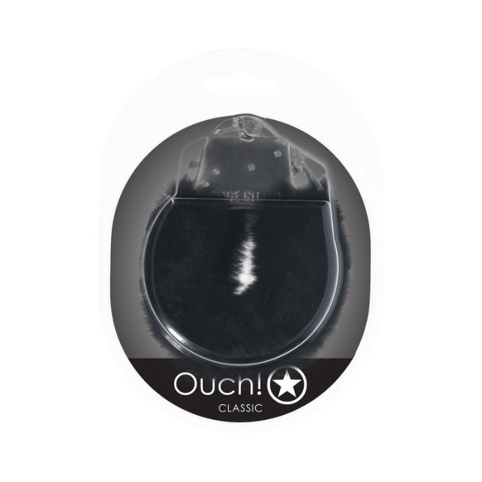 Lady Jane Adult Sex Shop | Ouch! Classic Fluffy Handcuffs - Black