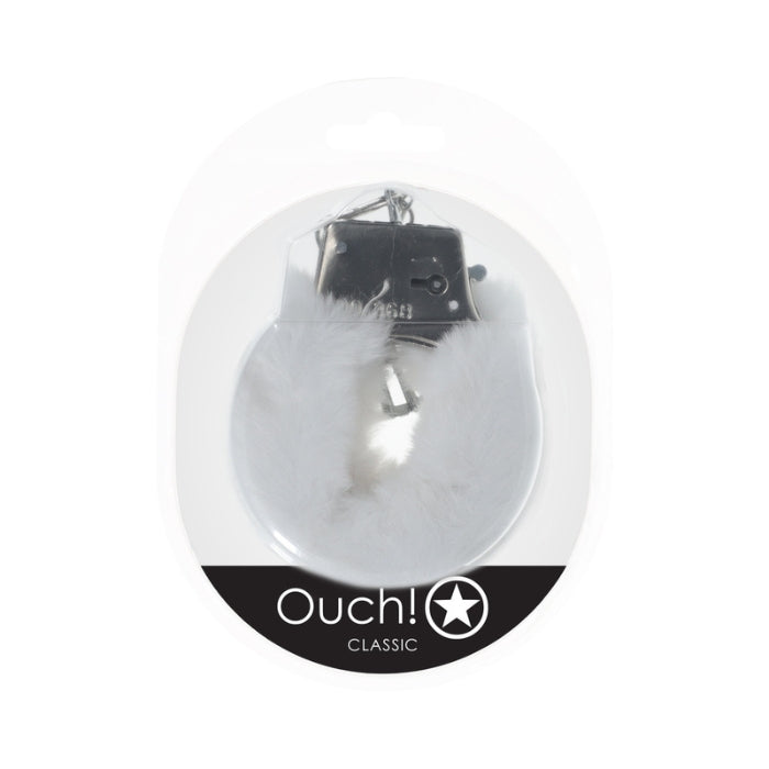 Lady Jane Adult Sex Shop | Ouch! Classic Fluffy Handcuffs - White