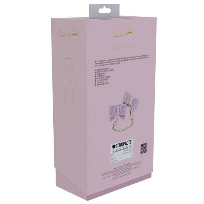 Lady Jane Adult Sex Shop | Ouch! Paris Collection Leg Cuffs - Pink