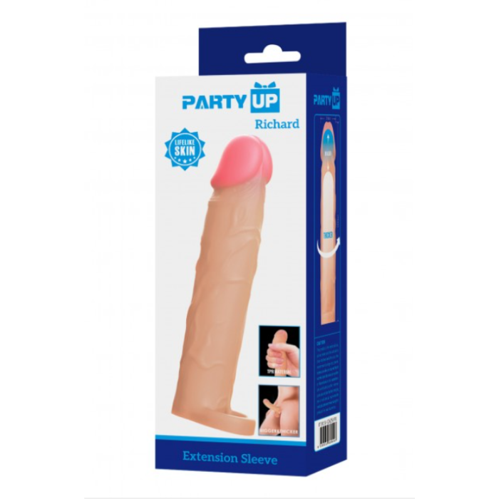 Party Up Richard sleeve in integrated NV light, stretchable silicone from Lady Jane Adult Shop