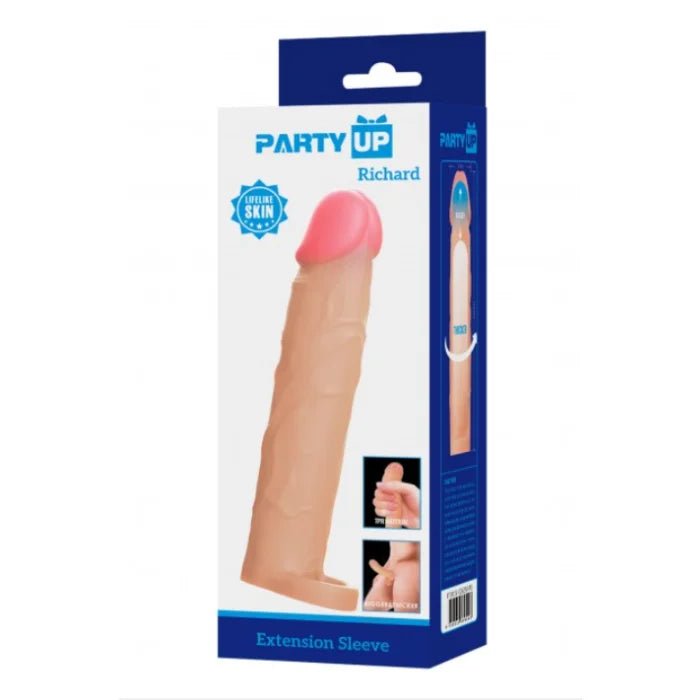 Party Up Richard sleeve in integrated NV light, stretchable silicone from Lady Jane Adult Shop
