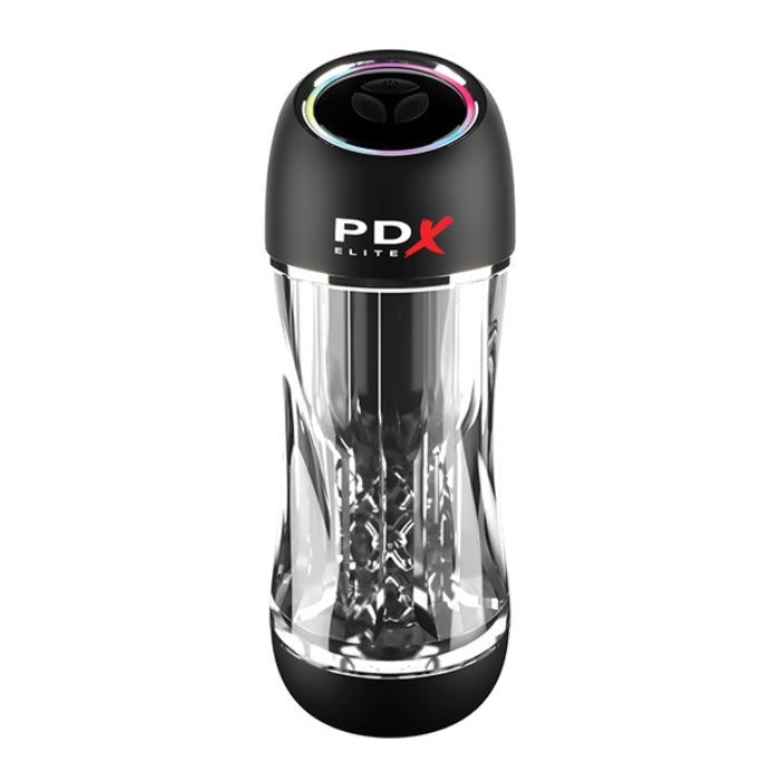 Lady Jane Adult Sex Shop | PDX Elite Viewtube Pro Vibrating Masturbator Clear/Black