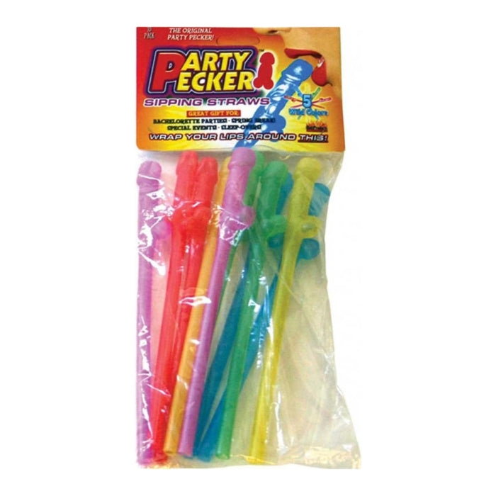 Lady Jane Adult Sex Shop | Penis Straw Pack of 10 - Assorted Colours | Adult Games, Category_Novelty & Games, Other,