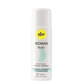 Sleek white bottle of pjur Woman Nude water-based lube, 30ml