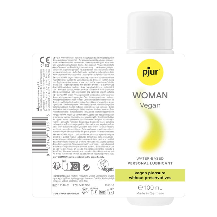 Lady Jane Adult Sex Shop | Pjur Woman Vegan Water Based Lubricant (30ml)