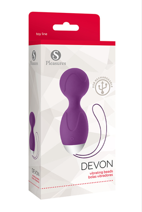 Purple Devon vibrating kegel balls for pelvic floor exercise