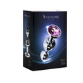 Pleasures Ada Round Metal Anal Plug with Pink Gemstone