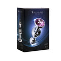 Pleasures Ada Round Metal Anal Plug with Pink Gemstone