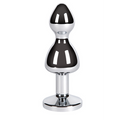 Pleasures Ada Round Metal Anal Plug - Large, chrome-plated tapered design