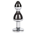 Pleasures Ada Round Metal Anal Plug - Large, chrome-plated tapered design
