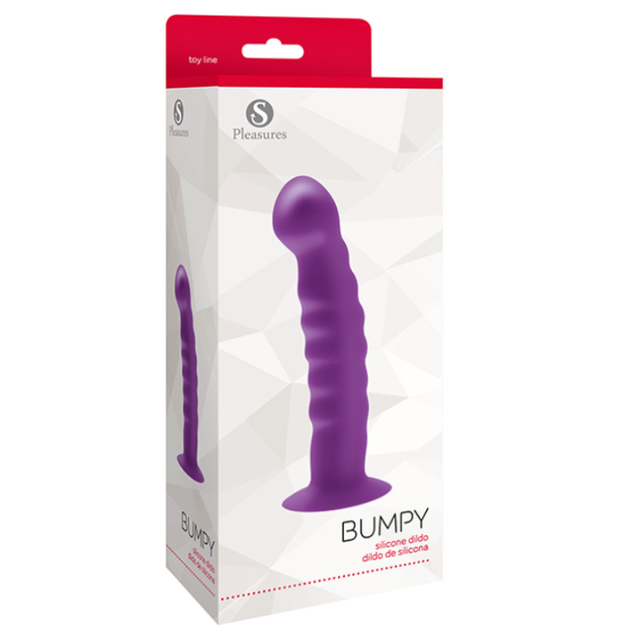Purple Pleasures Bumpy Dildo with textured silicone surface