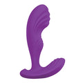 Purple silicone vibrating prostate massager small with curved ergonomic design and textured ridges from lady jane adult shop