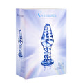 Pleasures Crystal Lux transparent glass anal plug with tapered tip