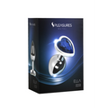 Pleasures Ella small metal anal plug with blue heart-shaped base