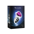 Pleasures Ella Pink Heart Anal Plug - Small with shiny silver body and pink gem
