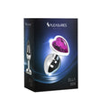 Pleasures Ella Pink Heart Anal Plug - Small with shiny silver body and pink gem