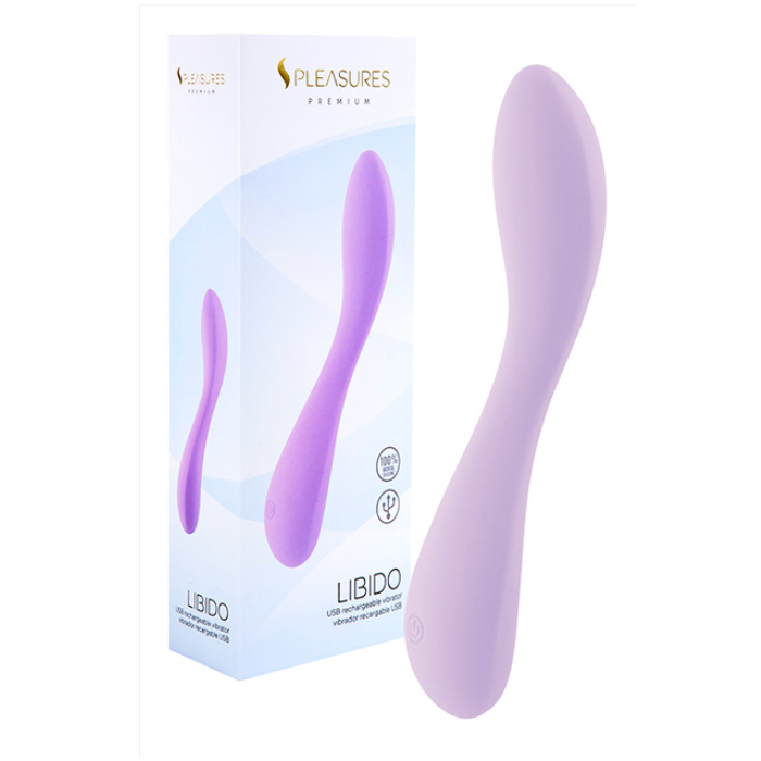 Pleasures Libido lavender G-spot vibrator for targeted internal stimulation