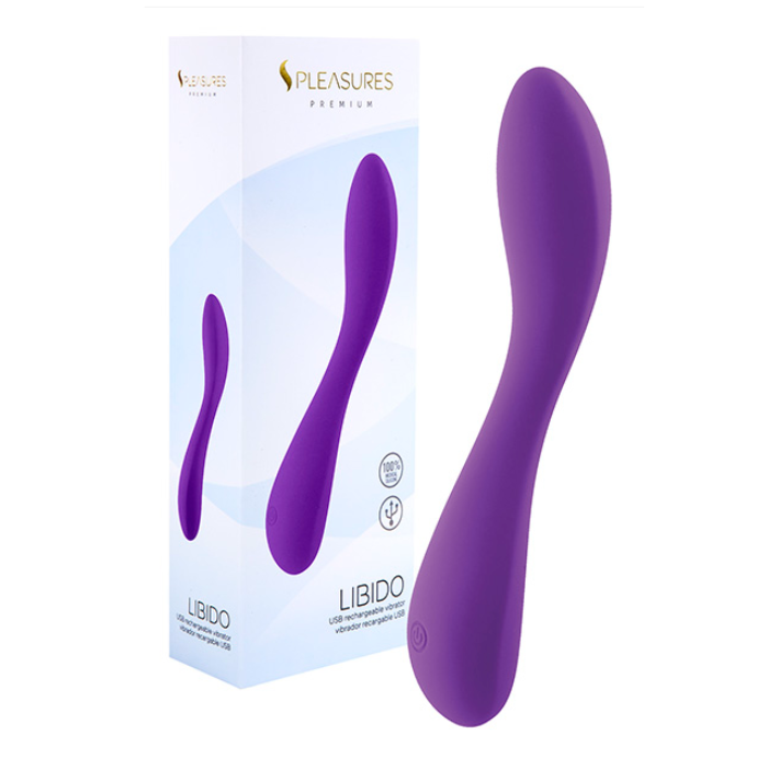 Purple Pleasures Libido silicone vibrator for targeted internal stimulation
