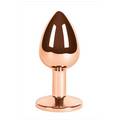 Pleasures Metal Mei small purple heart anal plug with bronze finish