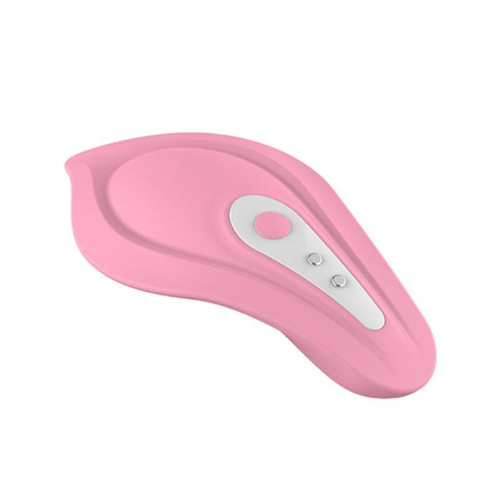 Pink Pleasures Velvet Sweetie mini external massager with white control panel
