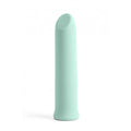 Pleasures velvet vibrating mini bullet aqua in mint green silicone with smooth tip for external erogenous zones and shallow vaginal penetration