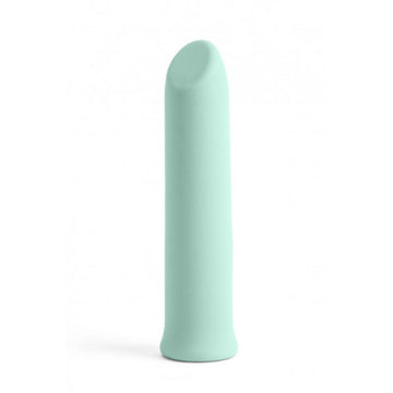 Pleasures velvet vibrating mini bullet aqua in mint green silicone with smooth tip for external erogenous zones and shallow vaginal penetration