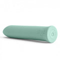 Pleasures velvet vibrating mini bullet aqua mint green silicone vibrating bullet with rounded tip for external erogenous zones