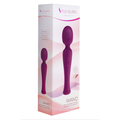 Pleasures Velvet Wand 10F purple silicone massage wand in packaging