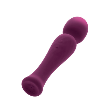 Purple Pleasures Velvet Wand 10F silicone vibratory wand with rounded head