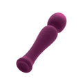 Purple Pleasures Velvet Wand 10F silicone vibratory wand with rounded head