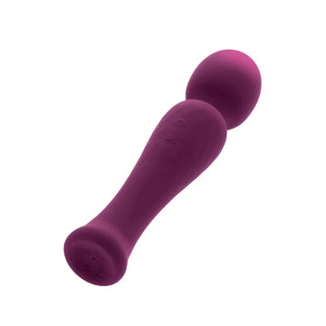 Purple Pleasures Velvet Wand 10F silicone vibratory wand with rounded head