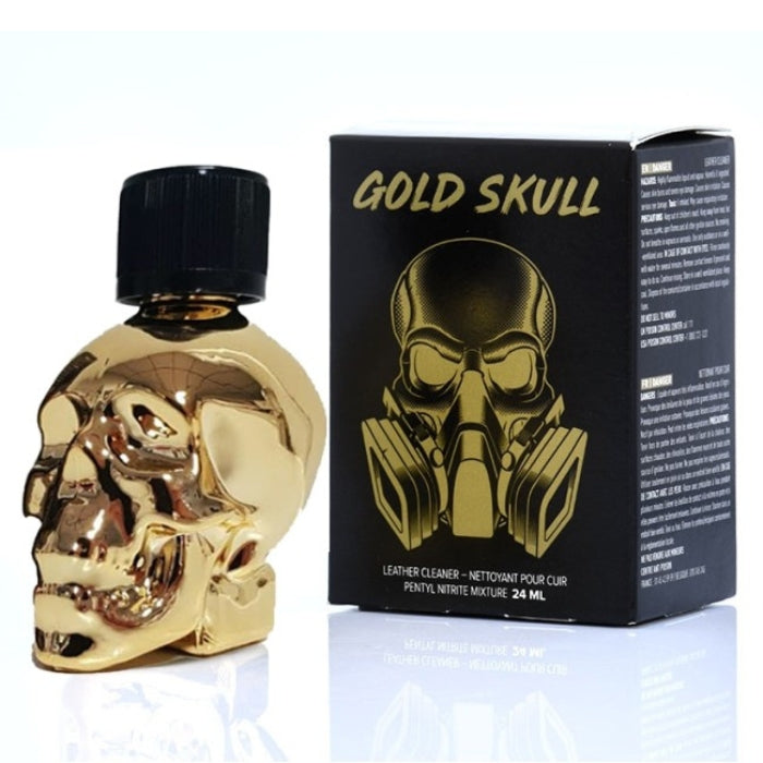 Gold Skull poppers is bottled in a very unique glass bottle in the shape of a skull. Thanks to the powerful formula, you only have to sniff a little bit of the aroma to reach a higher mood. Enjoy uninhibited feelings and powerful orgasms.