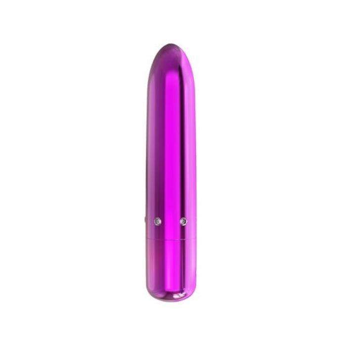 Key features: Bejeweled bullet vibrator. Pointed tip for targeted pleasure. 10 functions. Power Bullet Motor. Body safe material. Compact size. Travel lock. Easy to use. Waterproof vibrations. USB Rechargeable. Dimensions: length 4 inches. Insertion length 2.3 inches. Width 0.5 inch. Diameter 0.7 inch.