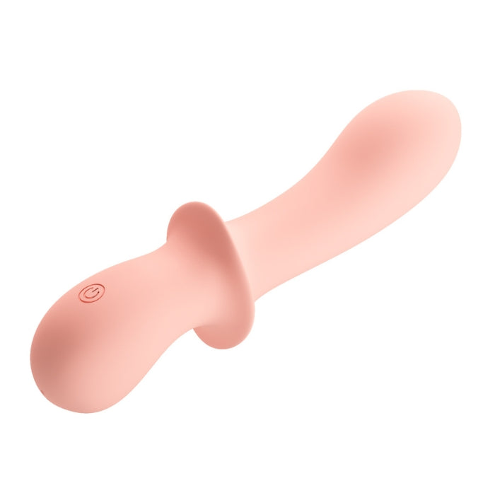 Pretty Love Abigal vibrator in peach with curved head and power button